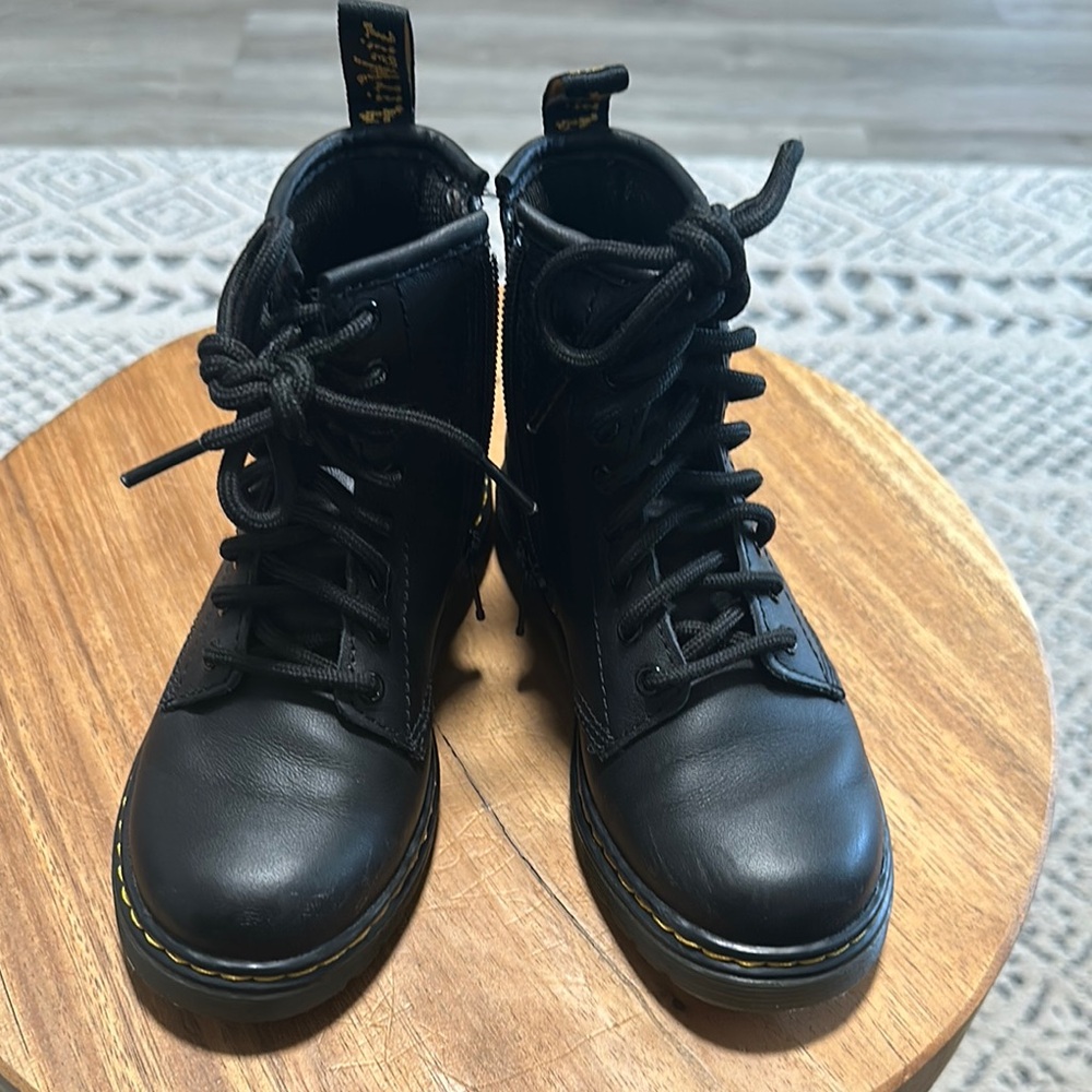 Trendy Kids Black Leather Boots